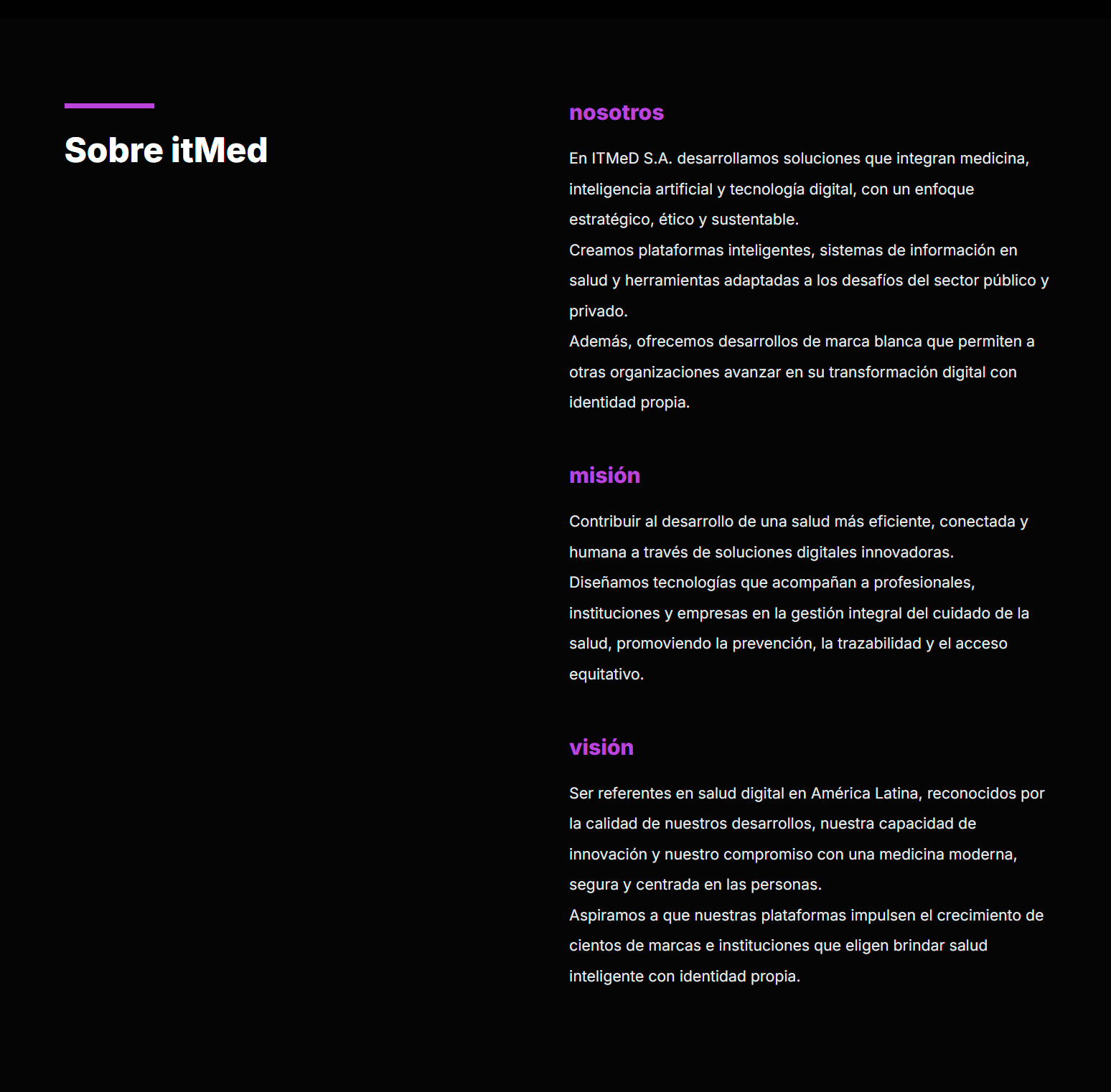 ITMeD — Sección institucional